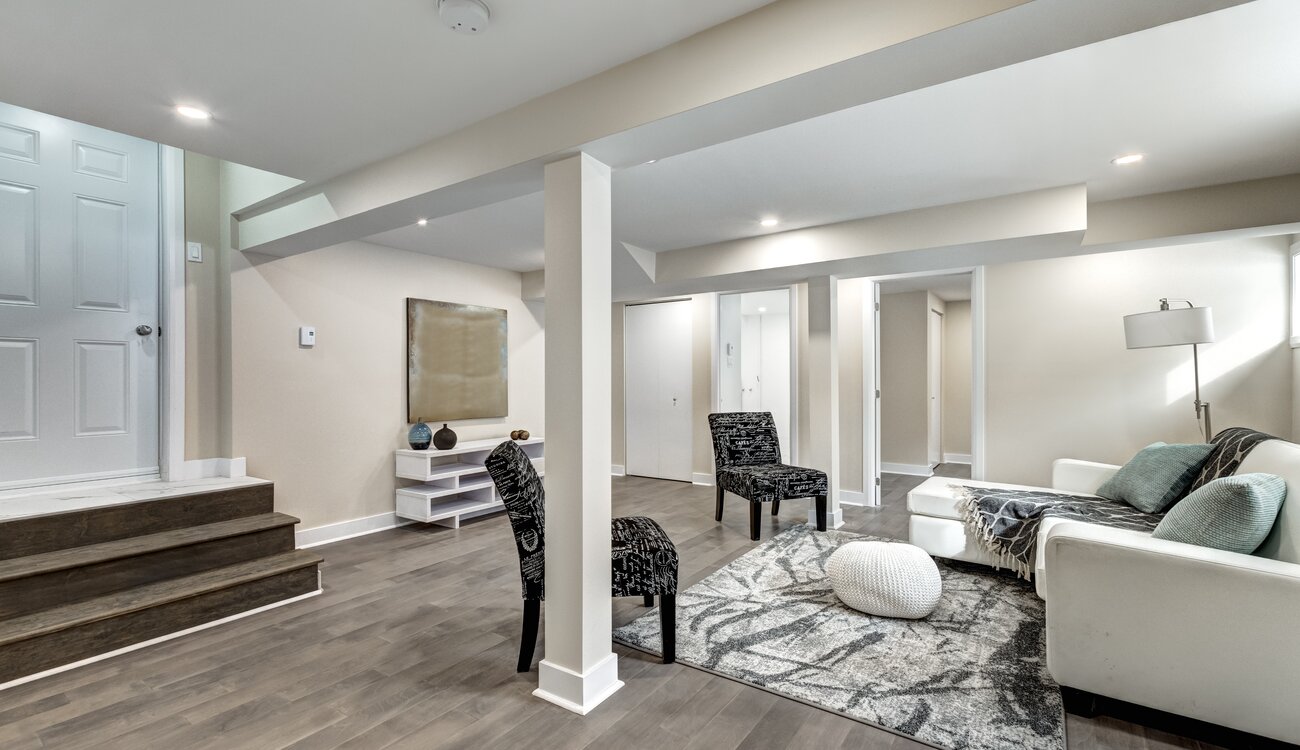 Intérieur de sous-sol rénové clé en main – secteur rénovation, LFC Construction Lac-Beauport