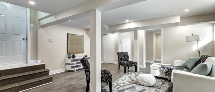Sous-sol aménagé – LFC Construction Lac-Beauport